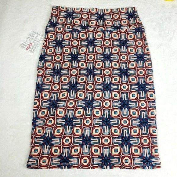 NWT LulaRoe Cassie Skirt Womens Size Small Multicolor Stretch - Picture 5 of 6
